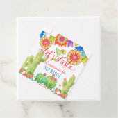 Lets Fiesta Quinceanera Party Waterverf Cactus Bedankjes Labels (In situ)