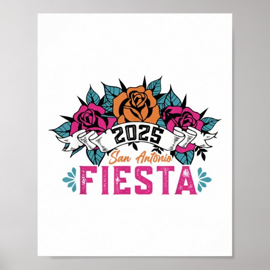 Lets Fiesta Squad 2025 San Antonio Texas Poster (Voorkant)