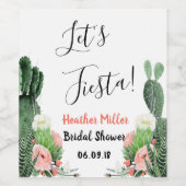 Lets Fiesta Vrijgezellenfeest Wine Wijn Etiket (Enkel label)