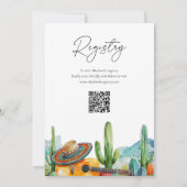 Let's Fiesta Waterverf QR Code Vrijgezellenfeest Kaart (Achterkant)