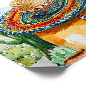 Lets Fiesta Waterverf Vrijgezellenfeest welkomstbo Poster (Hoek)