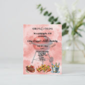 Let's Fire Up the Grille 60th Birthday Invitation Kaart (Staand voorkant)