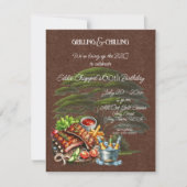 Let's Fire Up the Grille 60th Birthday Invitation Kaart (Voorkant)