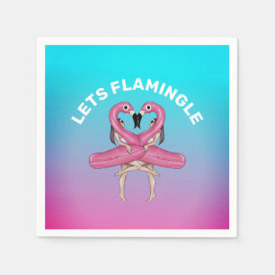 Let's Flamingle Feest Drijver Ombre Roze Vierkante Servet
