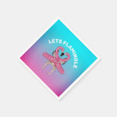 Let's Flamingle Feest Drijver Ombre Roze Vierkante Servet (Hoek)