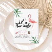 Let's Flamingle Pool Party Invitation Kaart