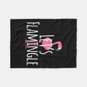 Lets Flamingle Quote - Schattigee Flamingo Graphic Fleece Deken (Voorkant (Horizontaal))