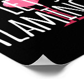 Lets Flamingle Quote - Schattigee Flamingo Graphic Poster (Hoek)