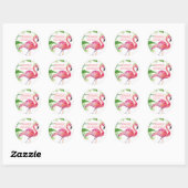 Lets Flamingle Ronde Sticker (Vel)