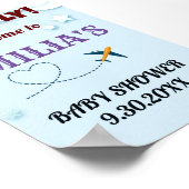 Let's Fly Baby shower Welkomstbord - Aangepast Poster (Hoek)