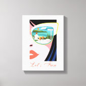 Let's Fun beroemd gemaakt door The White Lotus Canvas Afdruk (Voorkant)
