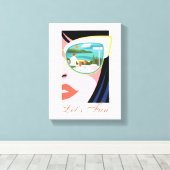 Let's Fun beroemd gemaakt door The White Lotus Canvas Afdruk (Insitu (Houten vloer))