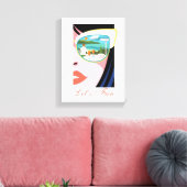 Let's Fun beroemd gemaakt door The White Lotus Canvas Afdruk (Insitu (Woonkamer))