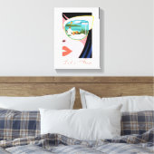 Let's Fun beroemd gemaakt door The White Lotus Canvas Afdruk (Insitu (Slaapkamer))