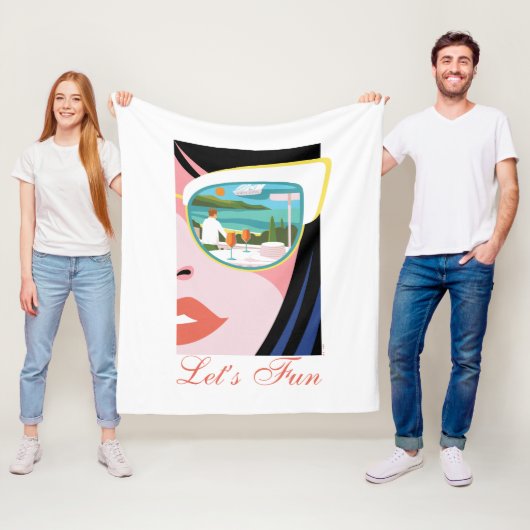 Let's Fun beroemd gemaakt door The White Lotus Fleece Deken (In situ)