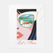 Let's Fun beroemd gemaakt door The White Lotus Fleece Deken (Voorkant)