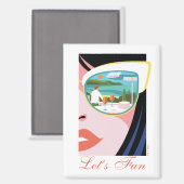 Let's Fun beroemd gemaakt door The White Lotus Magneet (Voorkant / Achterkant)
