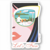 Let's Fun beroemd gemaakt door The White Lotus Sticker (Voorkant)