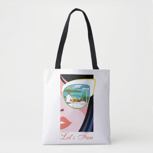 Let's Fun beroemd gemaakt door The White Lotus Tote Bag (Voorkant)