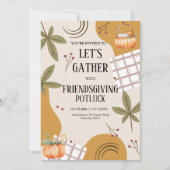 Let's Gather Friendsgiving Potluck Thanksgiving  Kaart (Voorkant)