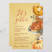 Let's gather Thanksgiving Dinner Kaart (Voorkant / Achterkant)