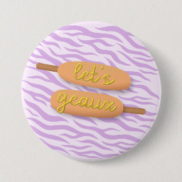 Let's Geaux Corndog Pin - LSU Game Day Ronde Button 7,6 Cm