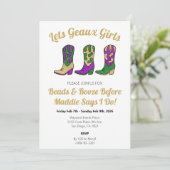 Lets Geaux Girls New Orleans Bachelorette Weekend Kaart (Staand voorkant)