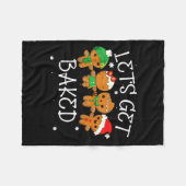 Let's Get Baked Cookie Baking Team Gingerbread Chr Fleece Deken (Voorkant (Horizontaal))