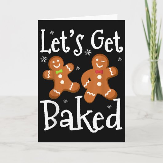 Let's Get Baked Cookie Baking Team Gingerbread Chr Kaart (Voorkant)