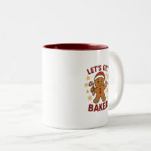Let's Get Baked - Gingerbread Man Two-Tone Mug Tweekleurige Koffiemok (Voorkant rechts)