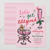 Let's Get Blitzened Christmas Cocktail Party Kaart (Voorkant / Achterkant)