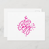 Let's Get Cozy Christmas Briefkaart (Voorkant / Achterkant)