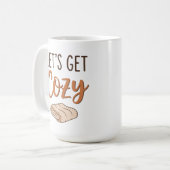 "Let's Get Cozy" deken Koffiemok (Voorkant links)