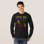 Lets Get Crazy Dabbing Crawfish Mardi Gras Beads F T-shirt (Voorkant volledig)