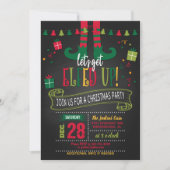 Let's Get Elfed Up Christmas Party Invitation - BK Kaart (Voorkant)