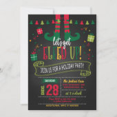 Let's Get Elfed Up Holiday Party Invitation - BK Kaart (Voorkant)