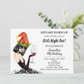 Lets Get Elfed Up Kerstmeisjes avond uit Verjaarda Kaart (Staand voorkant)