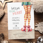 Let's Get ELFING Merry Fun Holidays Party  Kaart