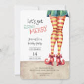 Let's Get ELFING Merry Fun Holidays Party  Kaart (Voorkant)