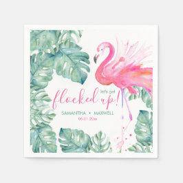 Let's Get Flocked Up Cocktail Servet