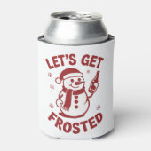 Let's Get Frosted Snowman Beer Snarky Christmas Blikjeskoeler (Blikje Voorkant)