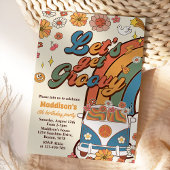 Let's Get Groovy Retro Rainbow 6th Birthday Kaart