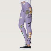 "Let's Get Hallo-Weird" Funky Halloween Paarse Leggings (Links)