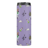 "Let's Get Hallo-Weird" Funky Halloween Paarse Thermosbeker (Achterkant)