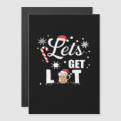Let's Get Lit Adult Funny X-mas Christmas Essentia (Voorkant / Achterkant)
