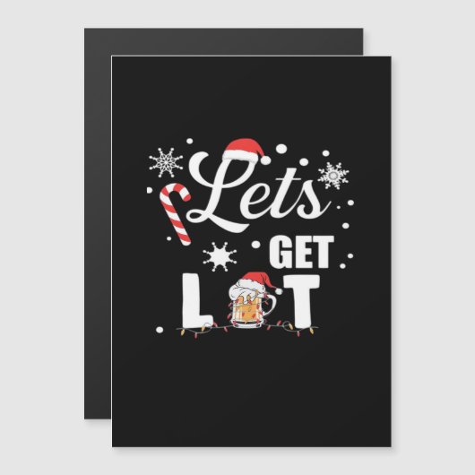 Let's Get Lit Adult Funny X-mas Christmas Essentia (Voorkant / Achterkant)