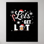 Let's Get Lit Adult Funny X-mas Christmas Essentia Poster (Voorkant)