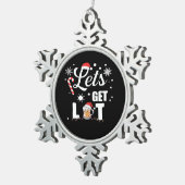 Let's Get Lit Adult Funny X-mas Christmas Essentia Tin Sneeuwvlok Ornament (Rechts)