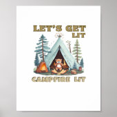 Let's Get Lit. Campfire Lit Classic Poster (Voorkant)