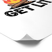 Let's Get Lit - Campfire Vibes - Camping Adventure Poster (Hoek)